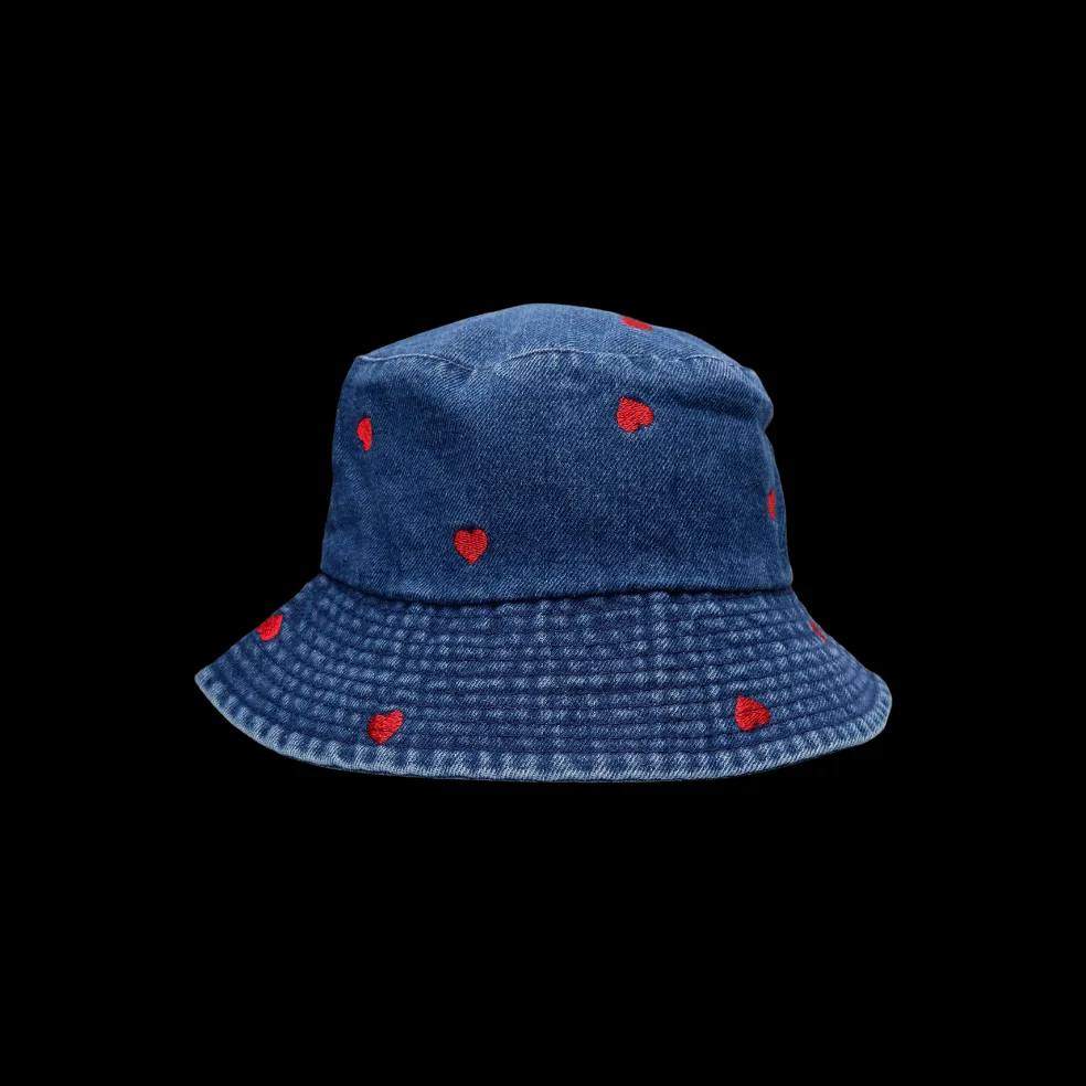 BCMalou Denim Bucket Hat DARK BLUE DENIM/HEART
