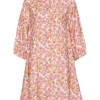 Adanaya Ladonna 3/4 Shirt Dress A PINK FLOWER