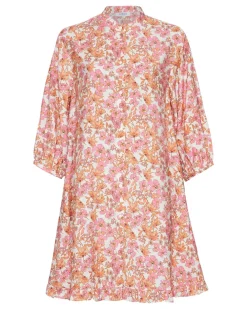 Adanaya Ladonna 3/4 Shirt Dress A PINK FLOWER
