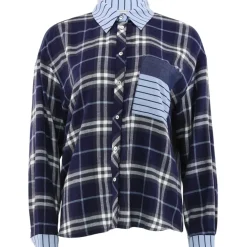 Alice Mix Shirt BLUE CHECK