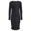 Alma Long Dress DEEP DARK GREY LEO