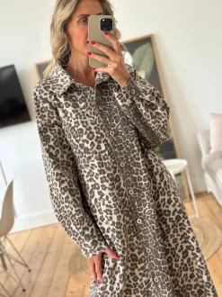 B1143 Denim Long Dress LEO