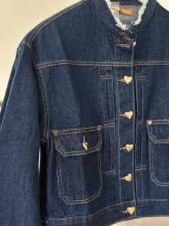 B1139 Heart Denim Jacket