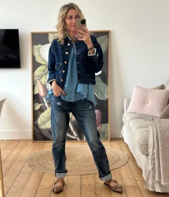 B1139 Heart Denim Jacket