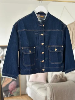 B1139 Heart Denim Jacket