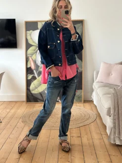 B1139 Heart Denim Jacket
