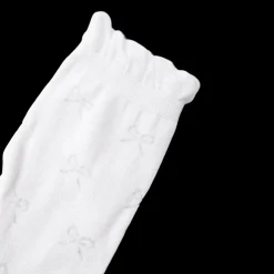 BCFleur Bow Sock WHITE