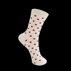 BCHelen Dotted Sock CREME/WINE