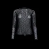 BCIsole Love Mesh Blouse BLACK HEART