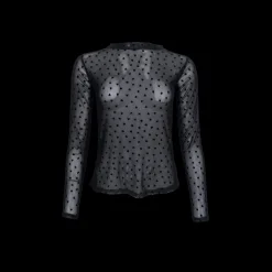 BCIsole Love Mesh Blouse BLACK HEART
