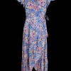 BCLuna Flared Wrap Dress BLOSSOM BLUE