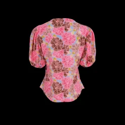 BCLuna Puff Sleeve Wrap Top BLOSSOM CANDY