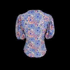 BCLuna Puff Sleeve Wrap Top BLOSSOM BLUE