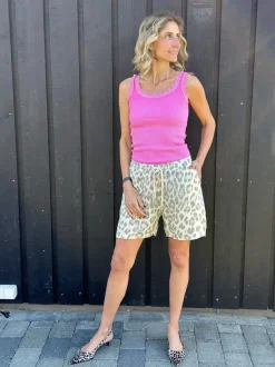 BCMelina Linen Shorts NATURAL LEO