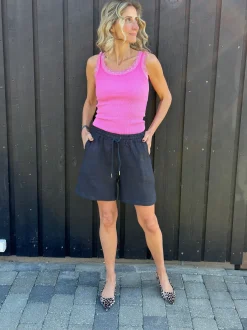 BCMelina Linen Shorts NAVY
