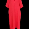 BCMelina Long Linen Dress RED