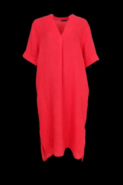 BCMelina Long Linen Dress RED
