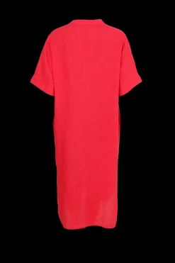 BCMelina Long Linen Dress RED