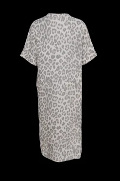BCMelina Long Linen Dress NATURAL LEO