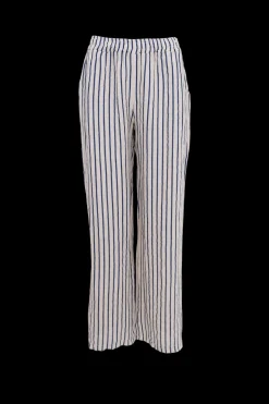 BCMelina Wide Linen Pant NAVY STRIPE