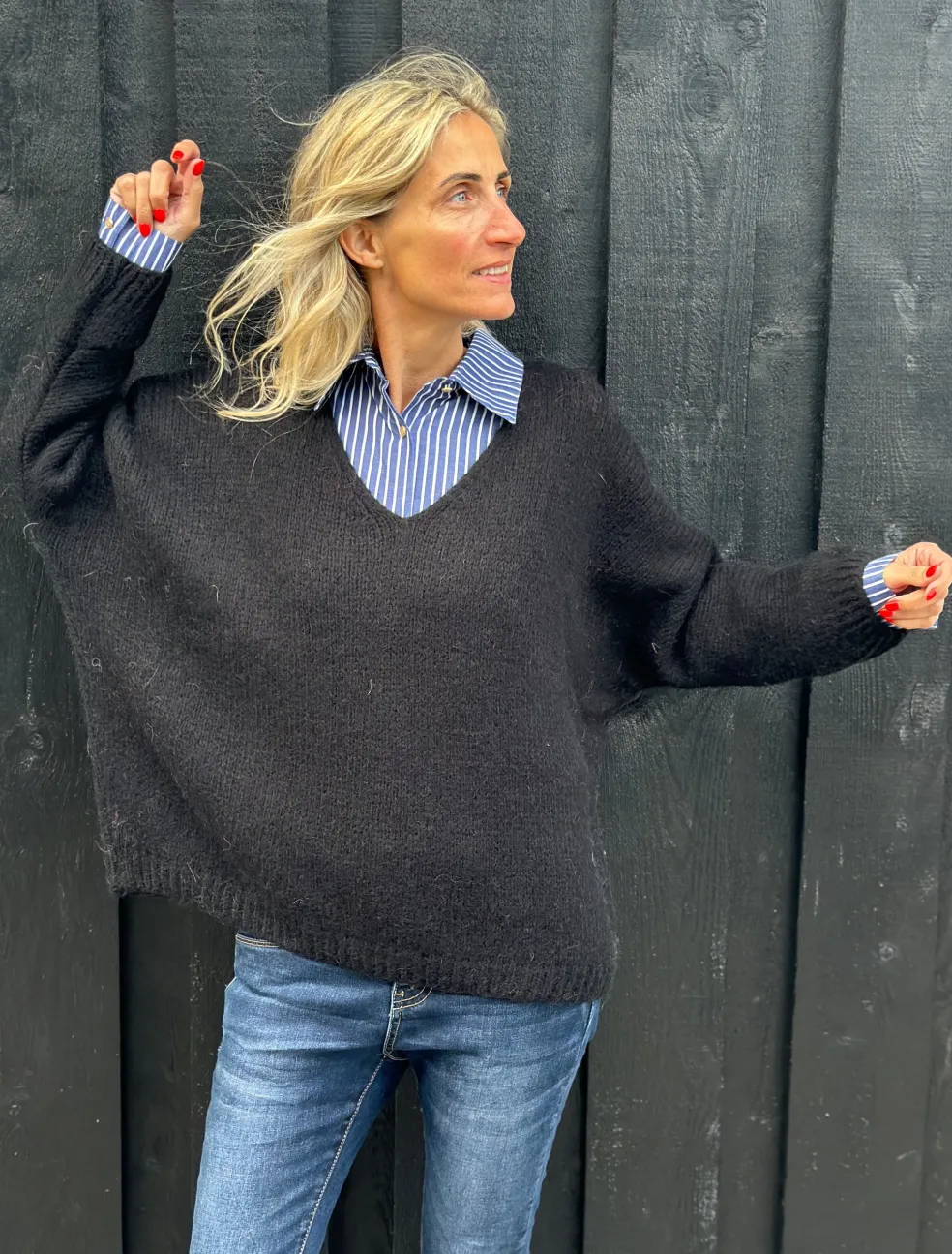 Elisa Knit Pullover BLACK