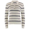 Eva Polo Stripe Knit OFF WHITE/NAVY STRIPE