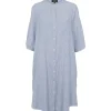 Freya Loose Tunic Shirt DUSTY BLUE