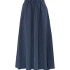 Harriet Skirt NAVY BLUE WITH STRIPES