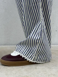 Honolulu Stripe Pant CHALK (Preorder Levering start april)