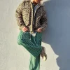 Honolulu Stripe Pant GREEN
