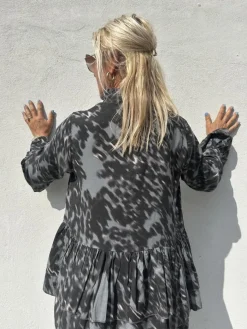 Jada Print Blouse GREY