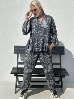 Jada Print Blouse GREY