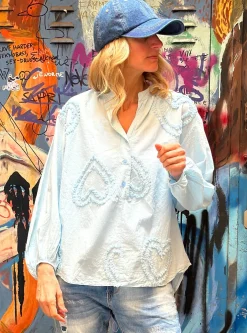 Judith Blouse HEATHER BLUE