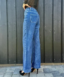 JW 8141 Jeans DARK BLUE STRIPE
