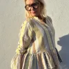 Lido Jaquard Blouse BEIGE