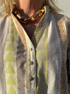 Lido Jaquard Blouse BEIGE