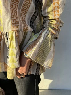 Lido Jaquard Blouse BEIGE