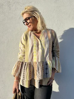 Lido Jaquard Blouse BEIGE
