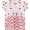 Lilly Embrodery Top WHITE WITH RED EMBRODERY