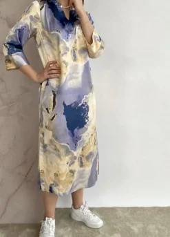 Love708-8 Dress BLUE MARBLE