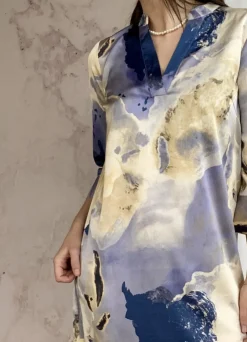 Love708-8 Dress BLUE MARBLE