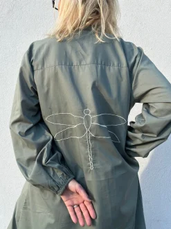 Love Poplin Dress DUSTY GREEN