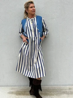 Love SS Poplin Dress DARK BLUE (Preorder Levering start april)