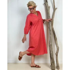 Love Stripe 3/4 Sleeve Dress PINK (Preorder Levering April)