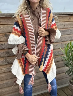 Lucy Knit Poncho CAMEL