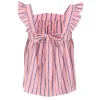 Lulu Bow Top STRIPE PINK