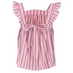 Lulu Bow Top STRIPE PINK