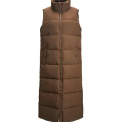 Lulu Extra Long Puffer Vest DEMITASSE