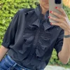 Lulu Flæseskjorte 9616 BLACK