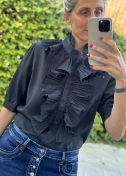 Lulu Flæseskjorte 9616 BLACK